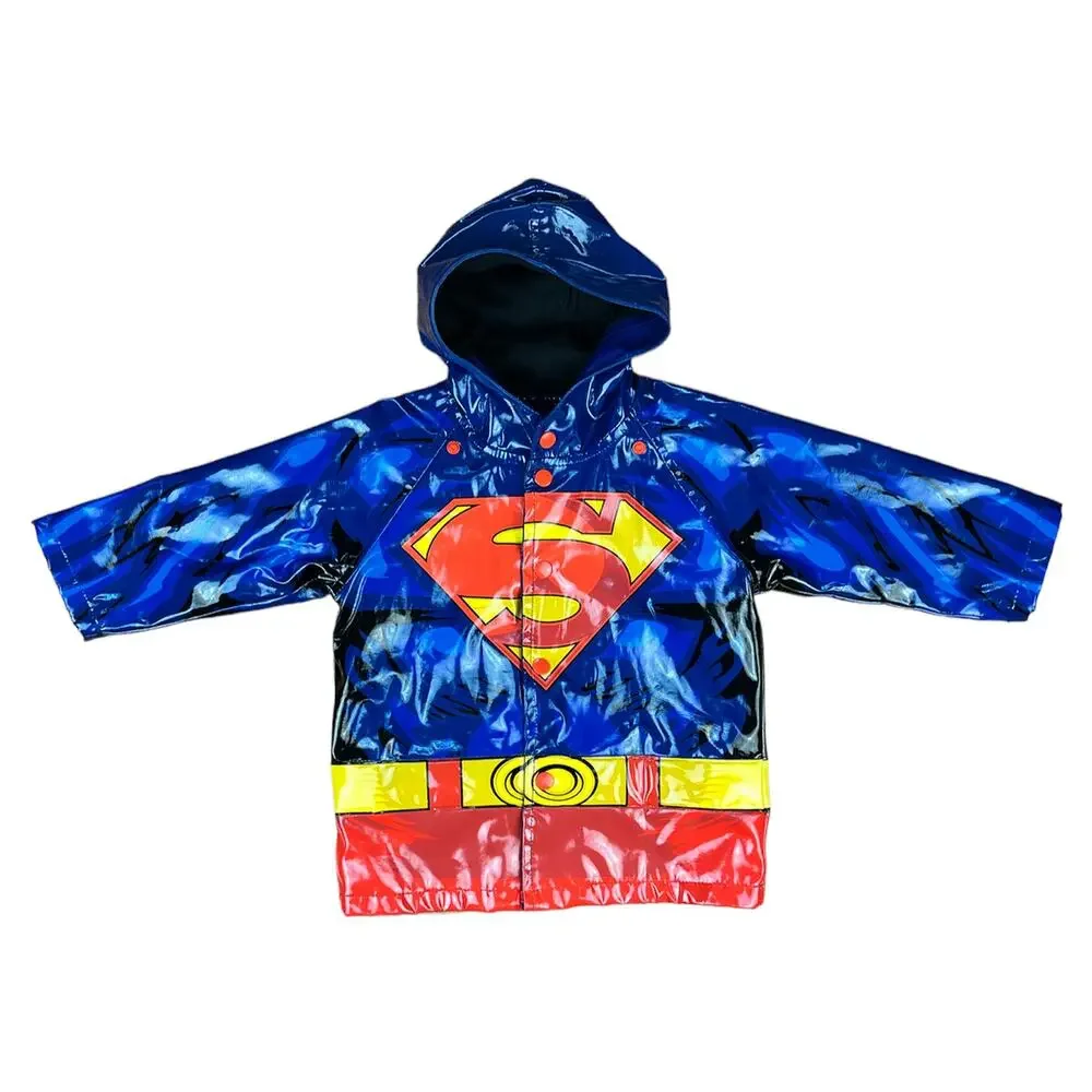Western Chief Superman Raincoat Jacket Sz 2T